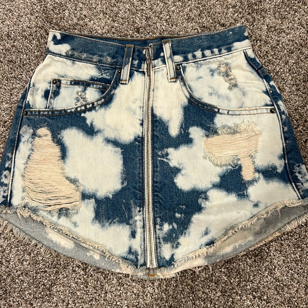 Bleached denim Beatrice skirt